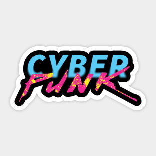 Cyberpunk Halftone Splat Sticker